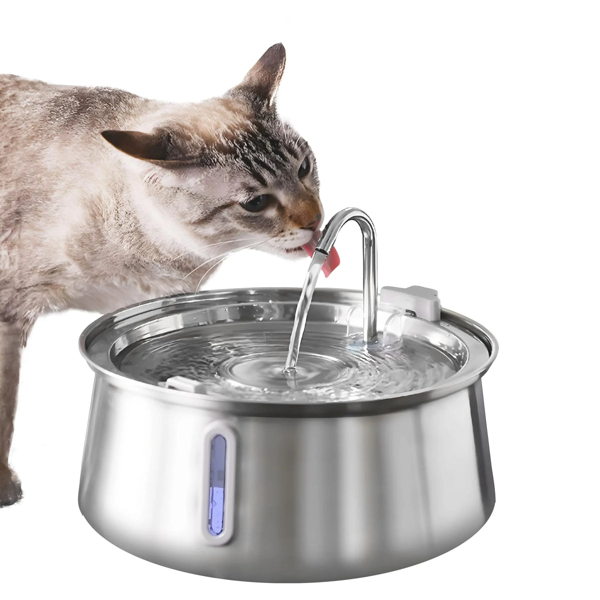4L Cat Fountain Stainless Steel Feeder – No Sensor (Manual Fill)
