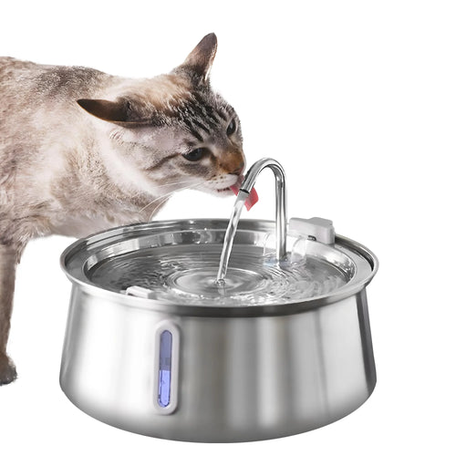 4L Cat Fountain Stainless Steel Feeder – No Sensor (Manual Fill)