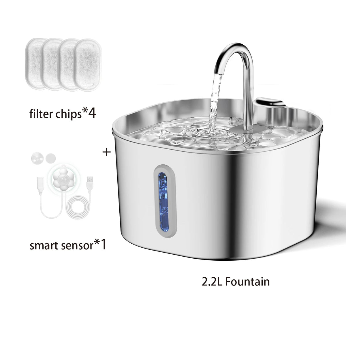 2.2L Automatic Water Fountain – With Motion Sensor