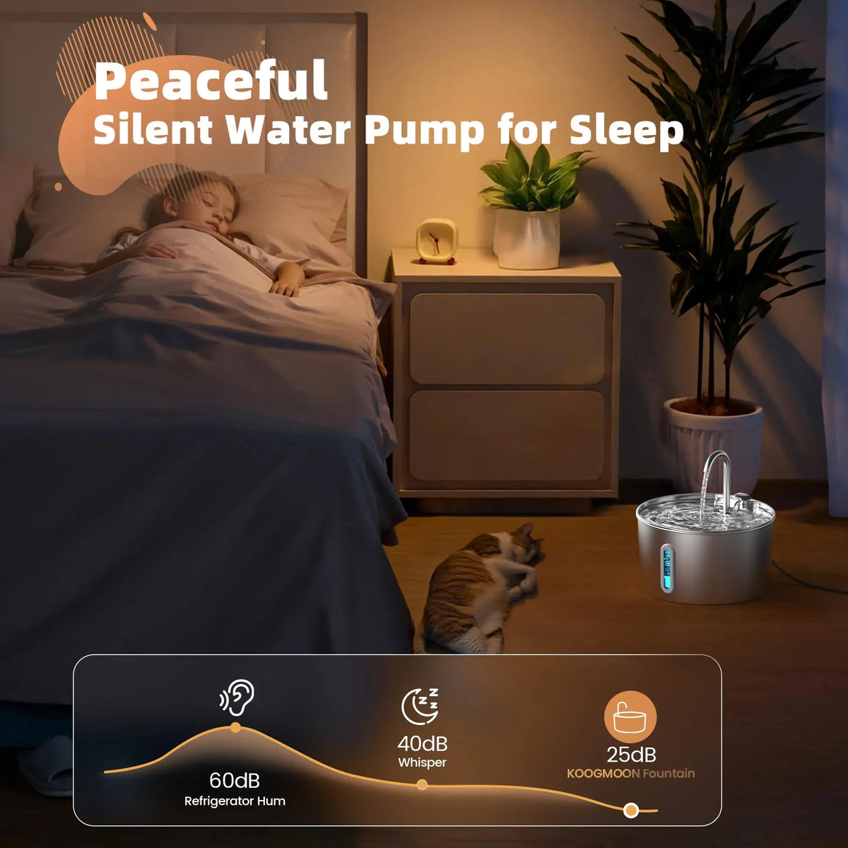 2.2L Automatic Water Fountain – With Motion Sensor
