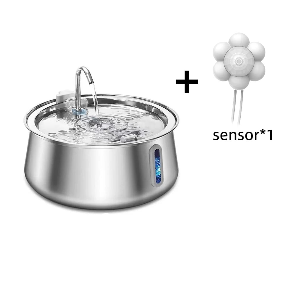 4L Cat Fountain Stainless Steel Feeder – No Sensor (Manual Fill)