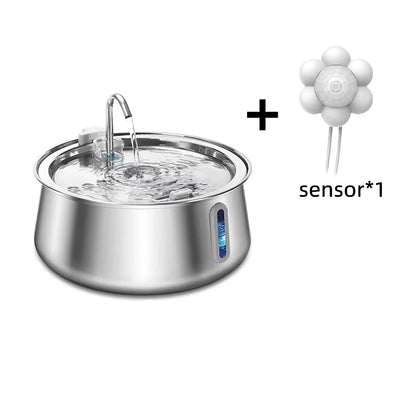 4L Cat Fountain Stainless Steel Feeder – No Sensor (Manual Fill)